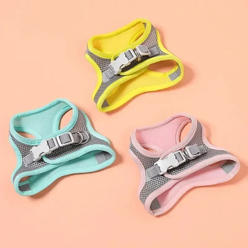 Cats Dog Accessories Small Dog Collar Safety Vest Pet Chest Rope Dogs Cover Breathable Adjustable Harnesses Supplies Products TechVisio