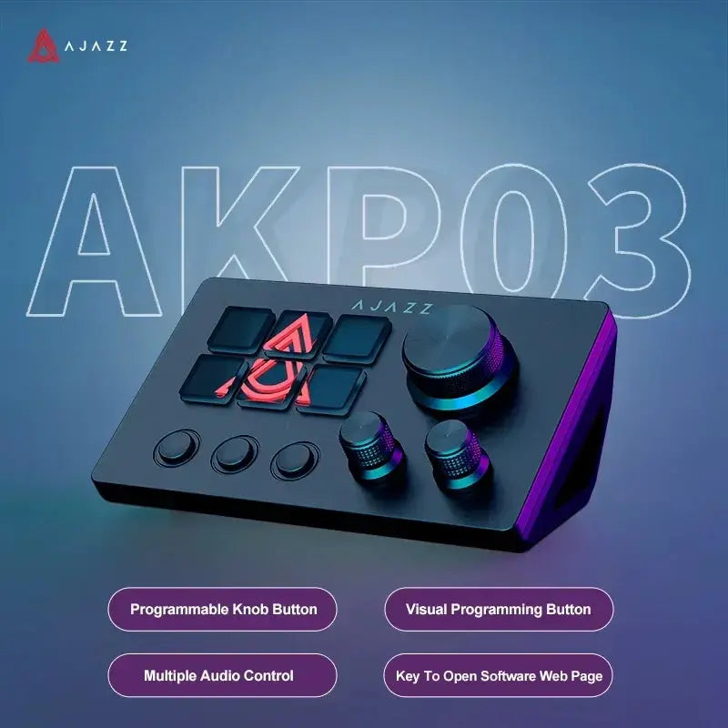 Clavier Macro Programmable Ajazz AKP03E/153E – Mini Console Bureau, Multi-Scénarios TechVisio