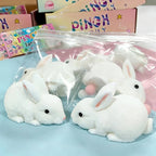 Squishy Lapin Kawaii Blanc Ultra-Doux Anti-Stress TechVisio