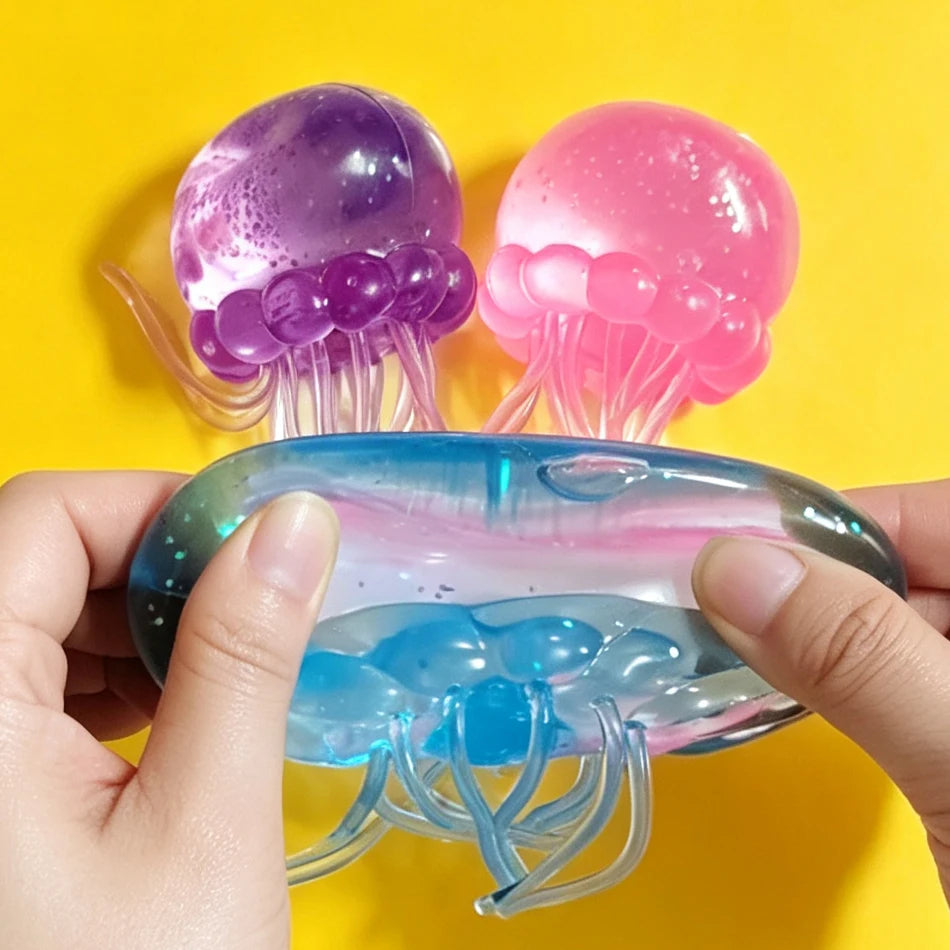 Squishy Méduse & Pieuvre Kawaii Jelly Water Anti-Stress – Boîte Cadeau TechVisio
