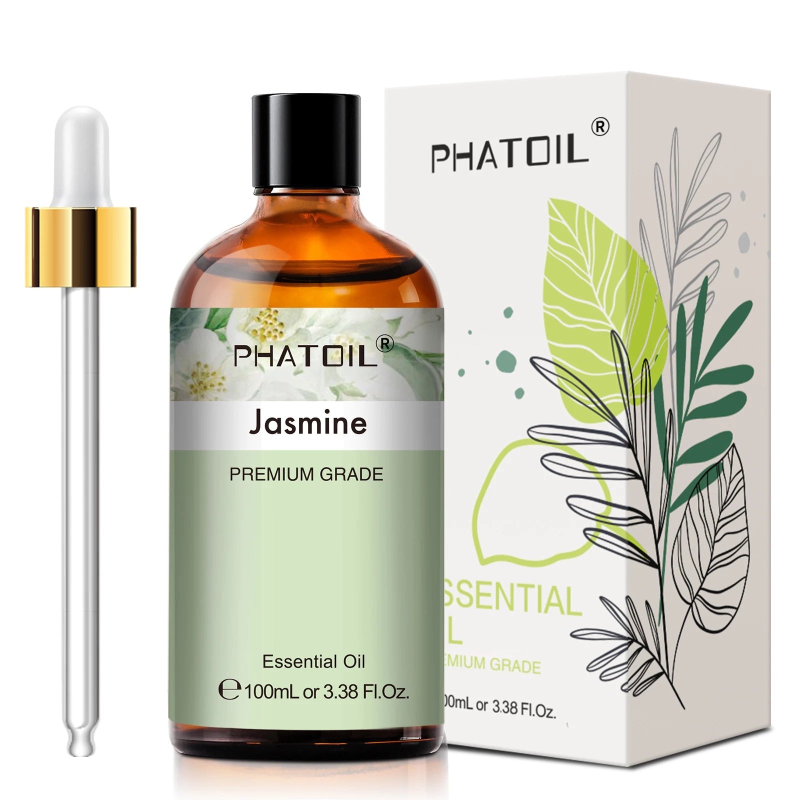 PHATOIL 100ml Pure Natural Essential Oils For Diffuser Candle Making Lavender Jasmine Vanilla Eucalyptus Aroma Essential Oil TechVisio