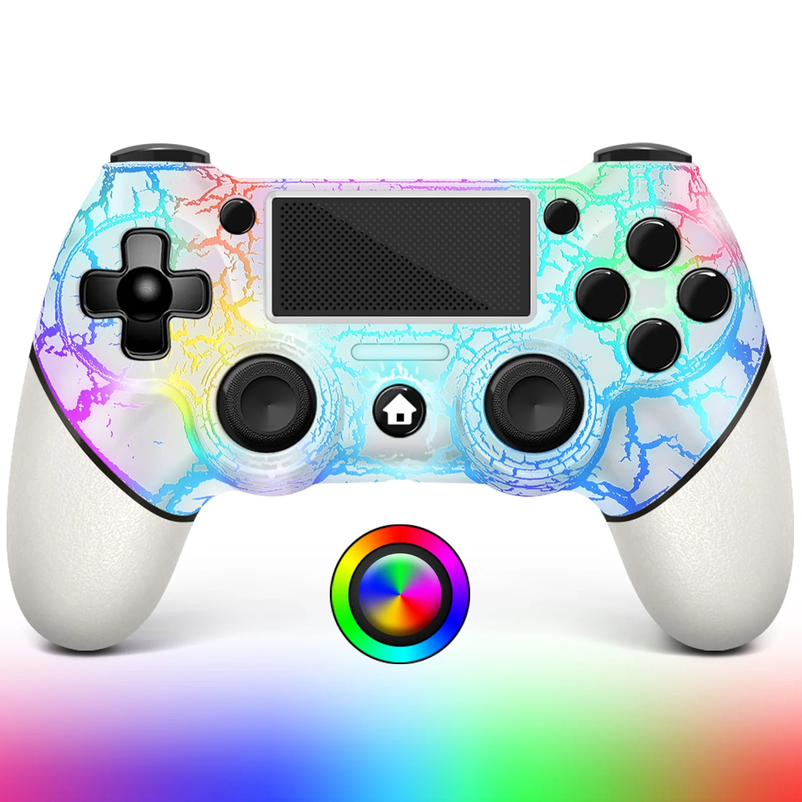 AceGamer RGB Wireless PS4 Controller – LED Crack | 1000mAh | PC Steam
