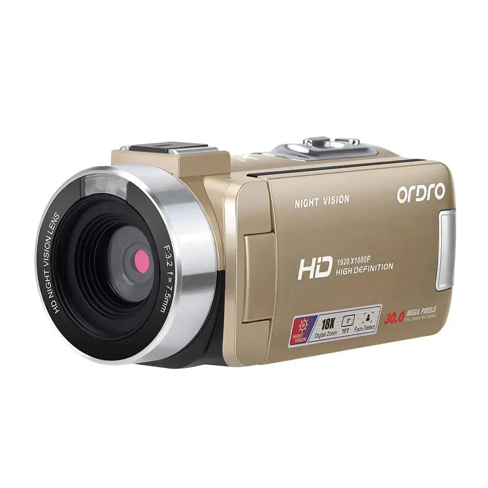 Caméscope ORDRO B320 – Full HD 1080P | Vision Nocturne IR | Zoom 18x TechVisio