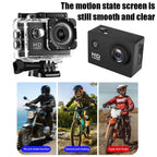 Underwater Waterproof Sports Camera Multifunctional Outdoor Riding Sports DV Skiing Diving Action Camera Video Camera For Helmet TechVisio