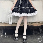 Lolita Girls Cute Pentacle Print Tights Women Sexy Gothic Punk Magical Five-Pointed Star Mesh Fish Net Pantyhose Body Stockings TechVisio