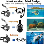 Underwater Snorkeling Half face Face Children Swimming Mask Set Scuba Diving Respirator Masks Anti Fog Safe Breathing for Adult TechVisio