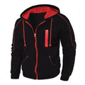 Men's Full Zip Hoodie Jacket Hooded Plain Pocket Sports Outdoor Daily Sports Hot Stamping Designer Basic Casual Sweatshirts TechVisio
