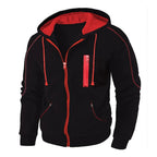 Men's Full Zip Hoodie Jacket Hooded Plain Pocket Sports Outdoor Daily Sports Hot Stamping Designer Basic Casual Sweatshirts TechVisio