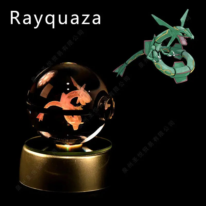Boule de Cristal Pokémon 3D LED – 36 Personnages, Socle Lumineux, Cadeau TechVisio