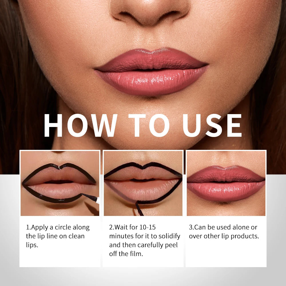 Lip Liner Pencil Peel Off Lip Stain Tattoo Long Wearing Matte Waterproof Smudge Proof Transfer Proof Lip Cosmetic For All Day TechVisio
