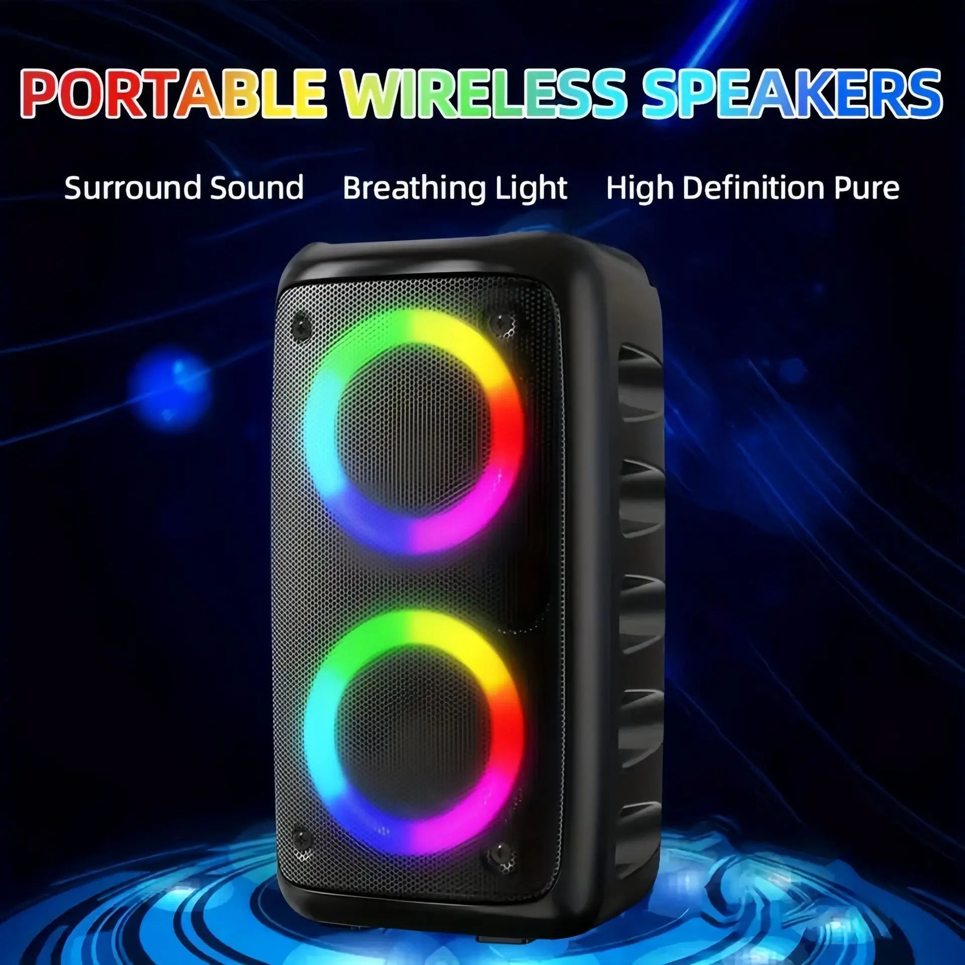 Karaoke-Lautsprecher AyeBeau HY-3317 – 10W | Disco-LED | TWS | UKW