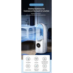 Portable USB Air Cooler Leafless Electric Fan 6 Speed Silent Timer Air Conditioner Cooling Fan Humidifier Conditioning Fan TechVisio
