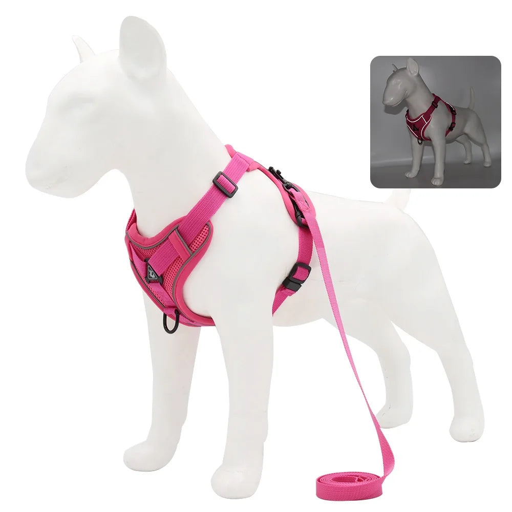 Harness and Leash Set Pet Accessories Dog Harness For Small Dog French Bulldog Pug Pitbull Puppy Pectoral Collar Chiens Supplies TechVisio