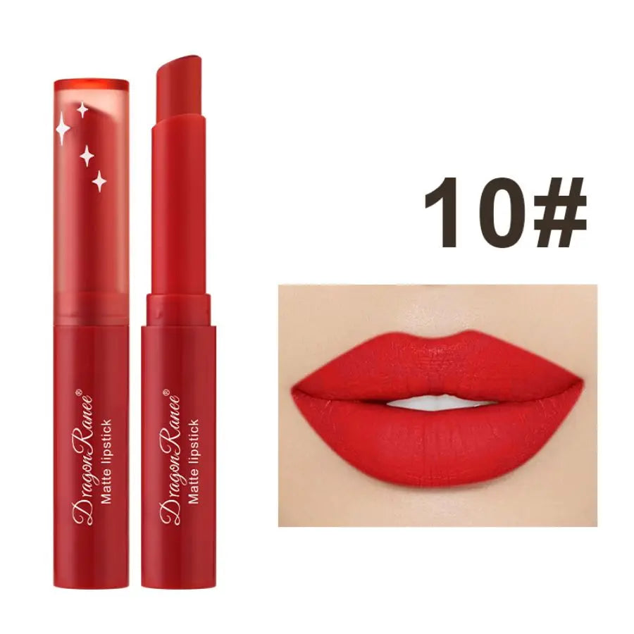 Rouge à Lèvres Mat Velours Waterproof – 12 Teintes TechVisio