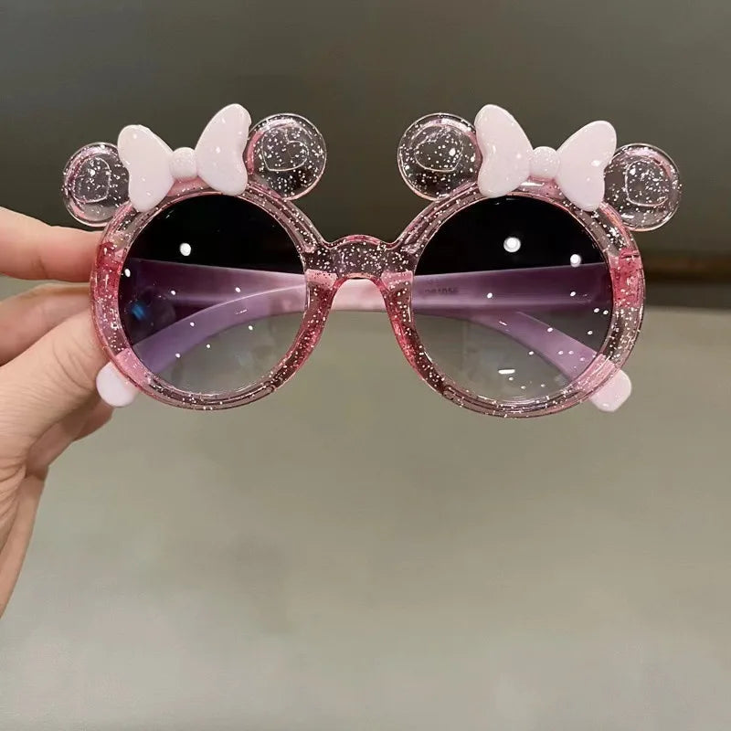 New Cute Crystal Bow Girls Children Sunglasses Fashion Trend Personalized Cartoon Sun Glasses Kids Shiny Eyewear TechVisio