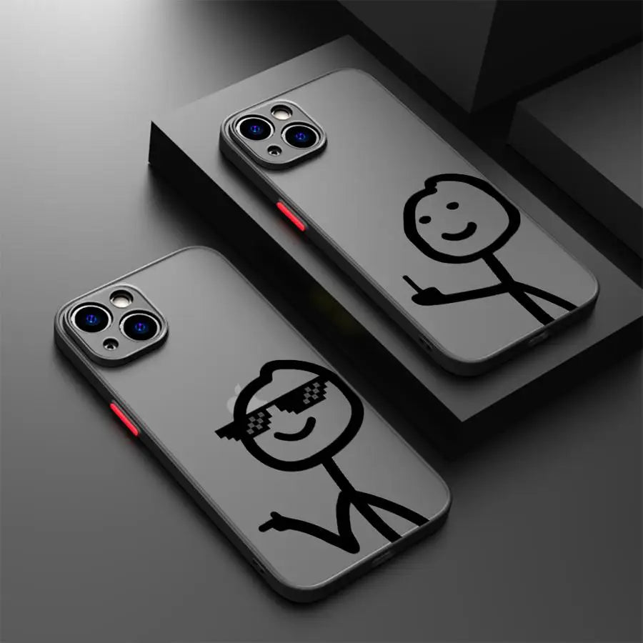 Coque iPhone Cartoon Matchman – Mat Anti-Choc PC+TPU