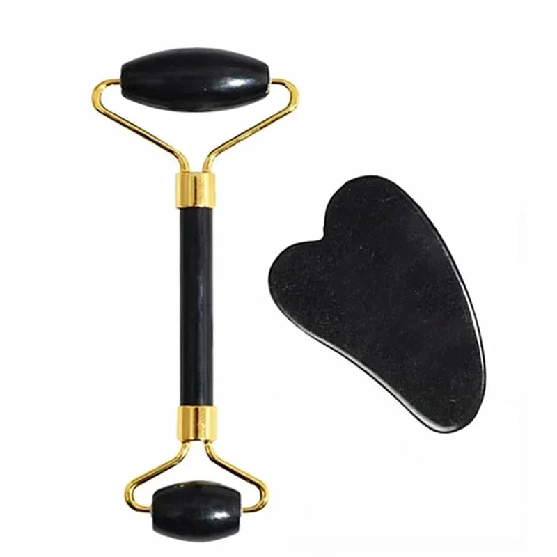 Rouleau de Jade & Gua Sha Pierre Naturelle – Massage Visage & Corps