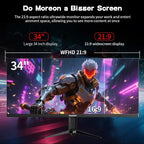 Moniteur Ultrawide 34" IPS 165Hz WQHD Gawfolk