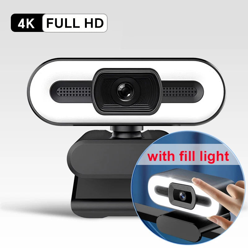 4K Webcam Video Camera 2K Autofocus Streaming Web Cam With Microphone Full HD 1080P Webcams for PC/Computer/Laptop TechVisio