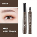 Waterproof Eyebrow Pen, Microblading Eyebrow Pencil With 4 Split Head, Natural Looking Brows Makeup ( 5 Colors) TechVisio