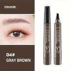Waterproof Eyebrow Pen, Microblading Eyebrow Pencil With 4 Split Head, Natural Looking Brows Makeup ( 5 Colors) TechVisio