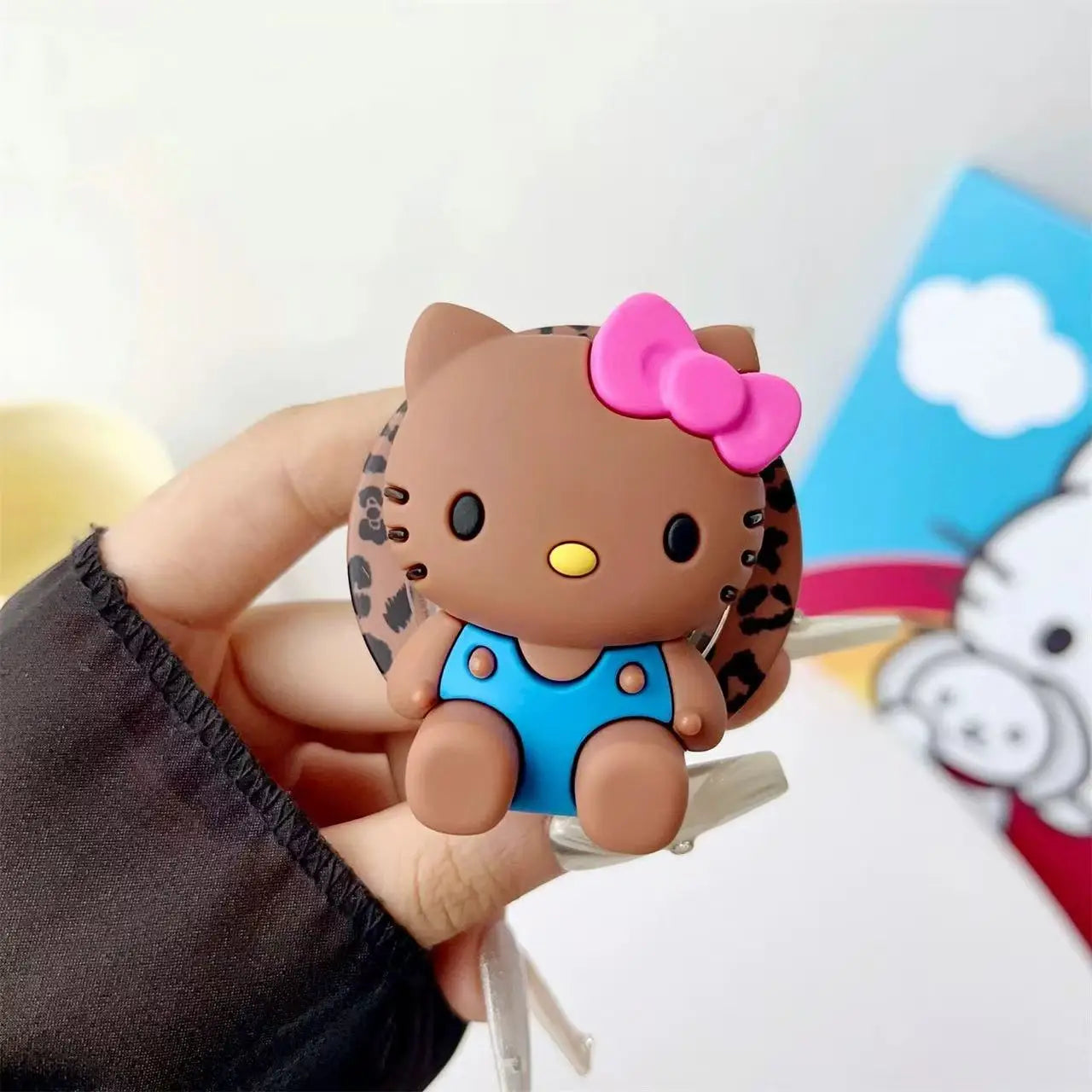 Support Téléphone Magnétique MagSafe Kawaii 3D – Silicone Pliable
