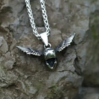 Pendentif Crâne Ailes d’Ange Vikingar Lin