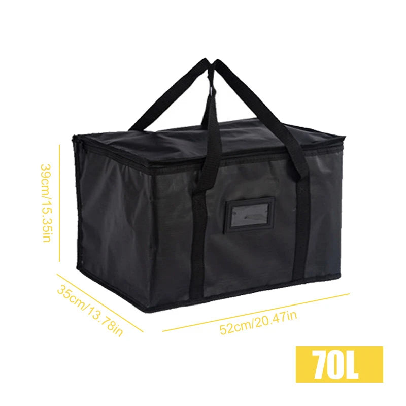 1pc Large Insulated Picnic Bags, Thermal Food Cooler Tote for Outdoor Camping Beach, Leakproof Portable Cooler Bag with Zipper TechVisio