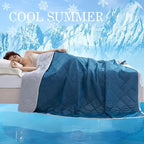 Large Cooling Blanket for SleepersDual-Sided Soft&Lightweight Summer Bedding,100% Polyester Woven Quilted Throw,Machine Washable TechVisio