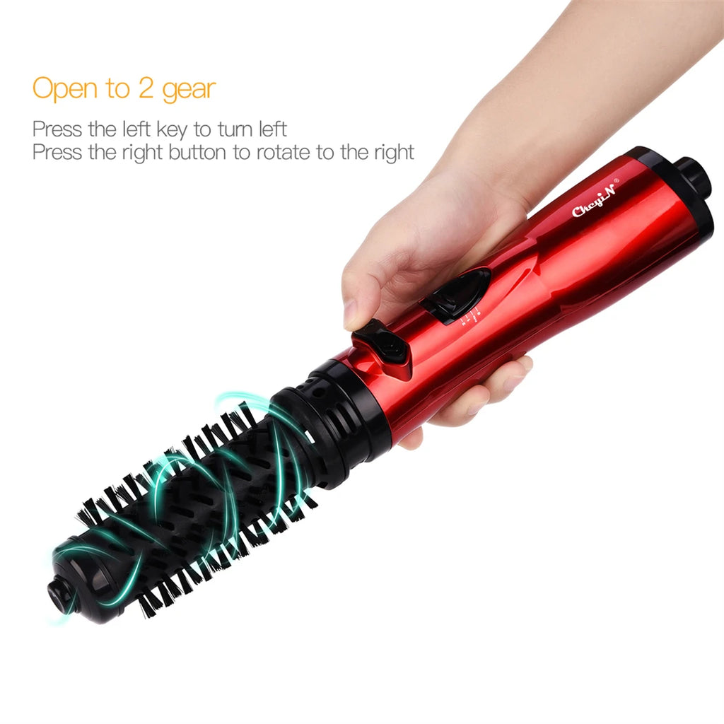 Brosse Soufflante Rotative 2-en-1 – Lissage & Boucles, 750W, Céramique