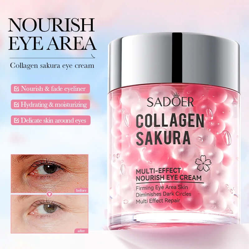 Crème Contour des Yeux Sakura SADOER – Anti-Cernes Rides Hydratante | 30ml+ TechVisio