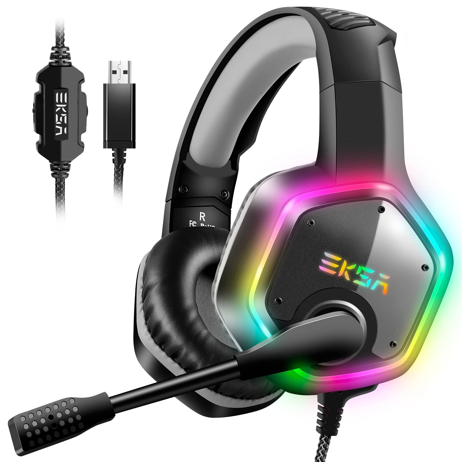 EKSA E1000 – Gaming-Headset Surround 7.1 Mikrofon RGB USB