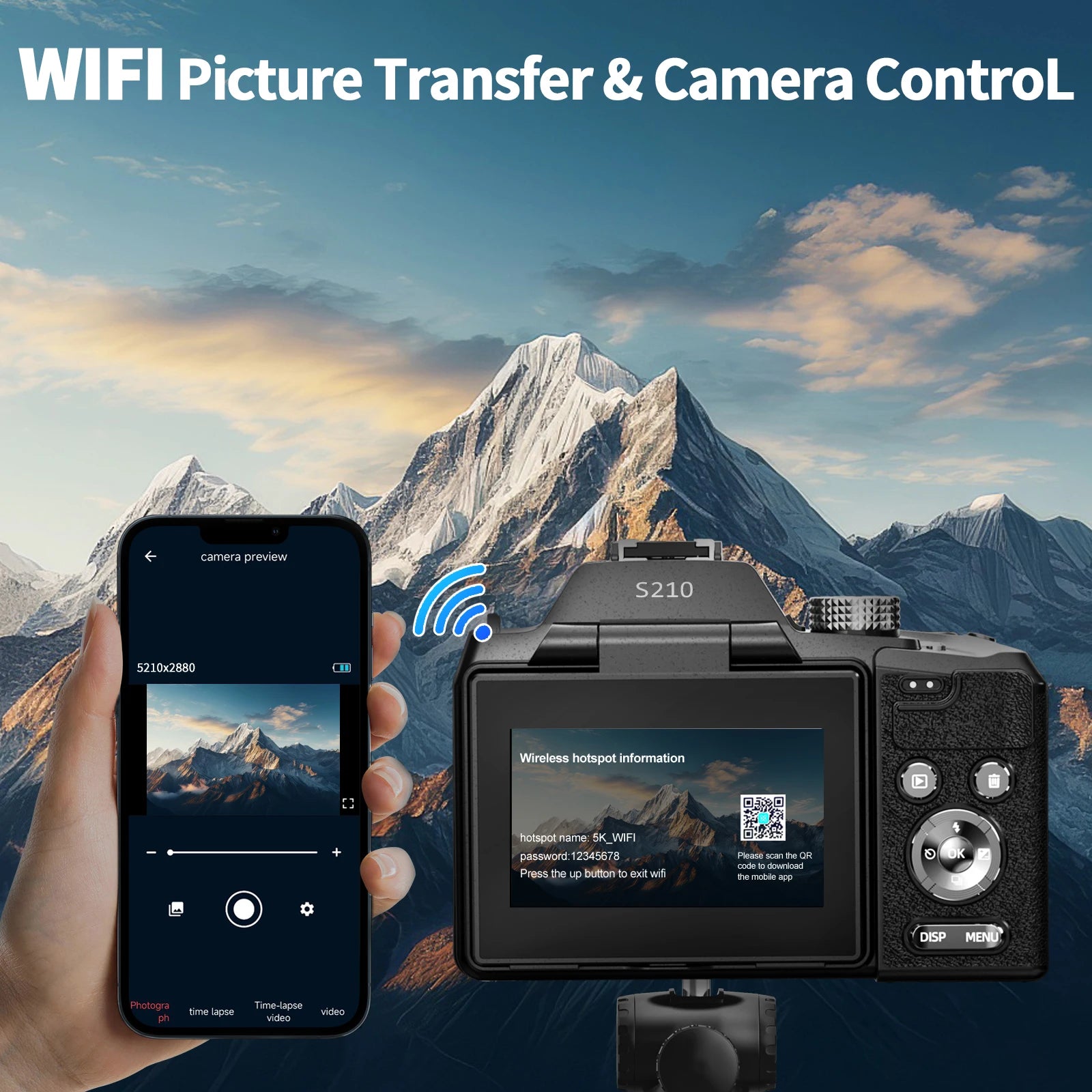 NBD S210 Full Kit Camera – 64MP | 5K | 16x Zoom | Wi-Fi
