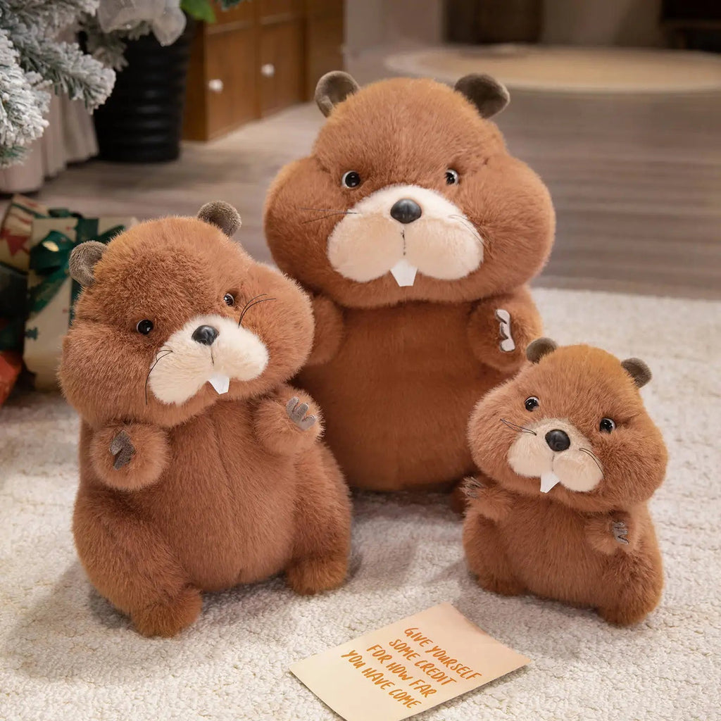 Chubby Marmot Plush Toys 22-45CM Fluffy Cartoon Groundhog Doll Warm Appease Doll for Children Lovely Home Decor Girls Gift TechVisio