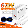 67W 6A Turbo Fast USB Charger For Xiaomi 12 13 14 15 17 Pro Redmi Note 11 12 13 14 Pro POCO X5 X6 X7 Type C Quick Charging Cable TechVisio