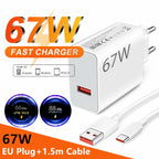 67W 6A Turbo Fast USB Charger For Xiaomi 12 13 14 15 17 Pro Redmi Note 11 12 13 14 Pro POCO X5 X6 X7 Type C Quick Charging Cable TechVisio