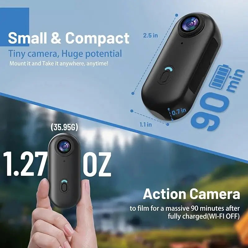 Caméra Action Kaysunlink 4K – IPX7 30m | Wi-Fi | Casque Vélo Moto Drone TechVisio