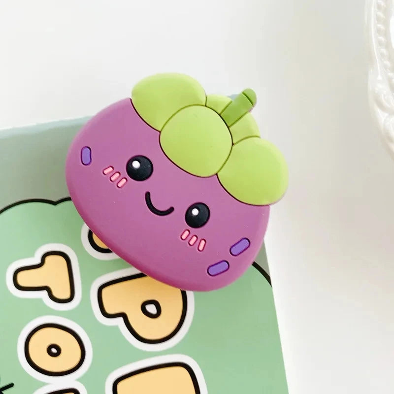 Support Grip Fraise Kawaii – Anneau Pliable | iPhone Android | 10 Coloris