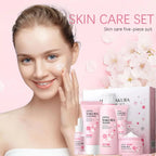 5/3pcs/Set Sakura Skin Care Sets Face Cream Serum Toner Facial Cleanser Sunscreen Eye Cream Gift Box Face Skin Care Set Product TechVisio