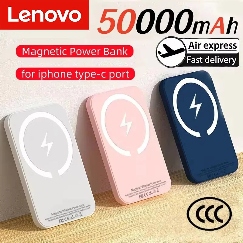 Batterie Externe 50000mAh Charge Sans Fil – PD 20W, Écran LED, 4 Coloris