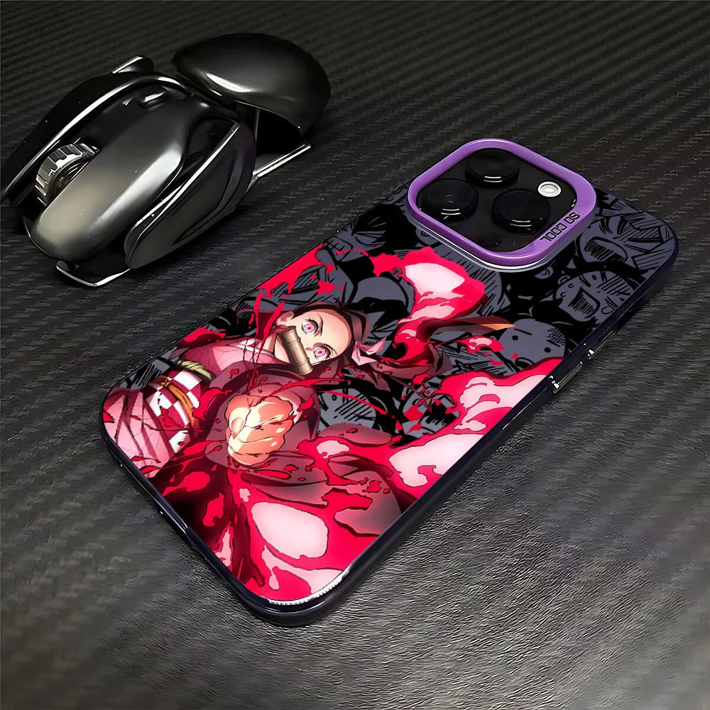 Anime D-Demons Slayers Phone Case for IPhone 16e 16 15 14 13 12 11 Mini Pro Max X XR XSMAX 8 7 Plus Anti Fall Matte Back Cover TechVisio