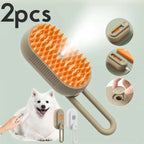 1~2pcs Steam Pet Brush 3-in-1 Massage Dog Steamy Brush Spray Beauty Tangled and Loose Hair Removal Cats Grooming Comb Dogs TechVisio