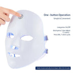 Rechargeable Facial LED Mask 7 Colors LED Photon Therapy Skin Rejuvenation Anti Acne Wrinkle Removal Beauty Mask Skin Brightenin TechVisio
