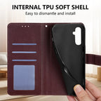Wallet Magnetic Flip Leather Case For SamsungGalaxy A05s A06 A07 A12 A13 A14 A15 A16 A17 A24 A26 A34 A35 A36 A52 A53 A54 A55 A56 TechVisio