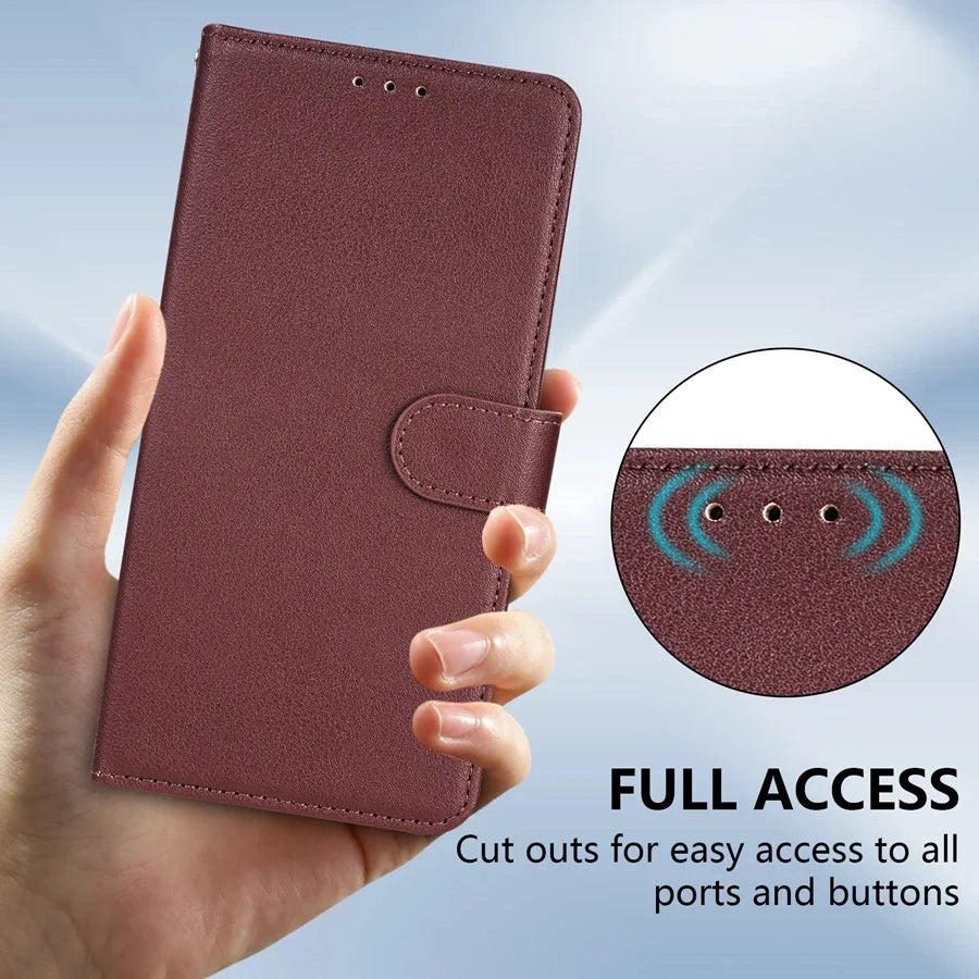 Wallet Magnetic Flip Leather Case For SamsungGalaxy A05s A06 A07 A12 A13 A14 A15 A16 A17 A24 A26 A34 A35 A36 A52 A53 A54 A55 A56 TechVisio