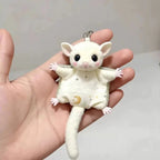 New Cute Soft Sugar Glider Plush Keychain Mini Flying Squirrel Bag Charm Fluffy Stuffed Animal Pendant Bag Accessories TechVisio
