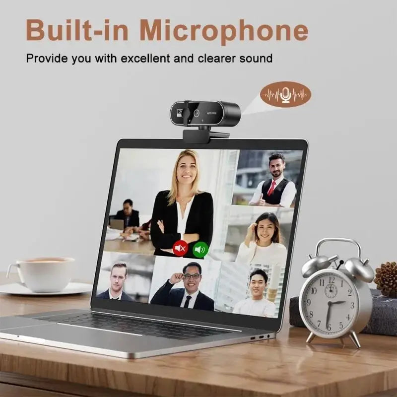 4K Webcam Video Camera 2K Autofocus Streaming Web Cam With Microphone Full HD 1080P Webcams for PC/Computer/Laptop TechVisio