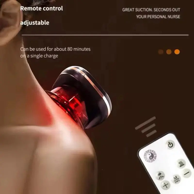 Ventouses Électriques Massage EMS – Infrarouge, Chaleur, Colonne Cervicale, Rechargeable TechVisio
