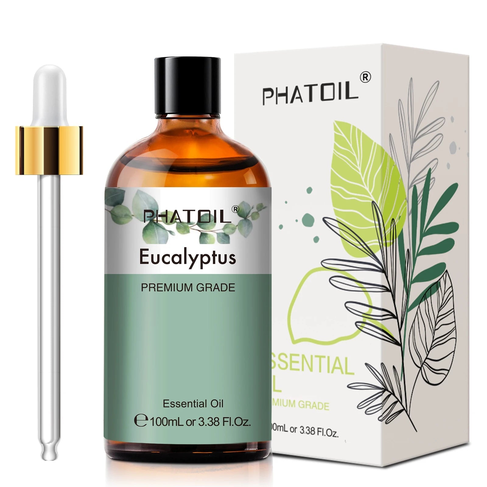PHATOIL 100ml Pure Natural Essential Oils For Diffuser Candle Making Lavender Jasmine Vanilla Eucalyptus Aroma Essential Oil TechVisio