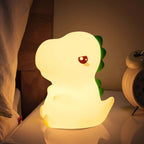 Veilleuse Dinosaure – Lumière Colorée ou Chaude, Minuterie & Rechargeable TechVisio